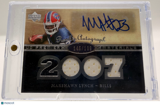 2007 Upper Deck-UD Premier Football—Marshawn Lynch #157 RPA 145/199