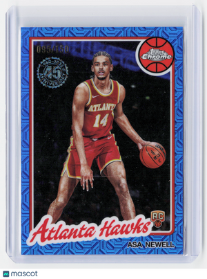 2025 Topps Chrome Basketball—Asa Newell #TC-AN Blue RC 095/150