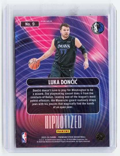 2024 Panini NBA Hoops Premium Stock Hipnotized Prizm Basketball—Luka Dončić #9