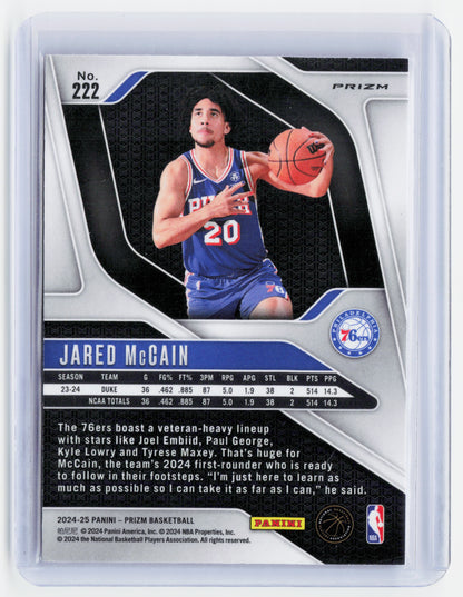 2024 Panini Prizm Basketball—Jared McCain #222 RC