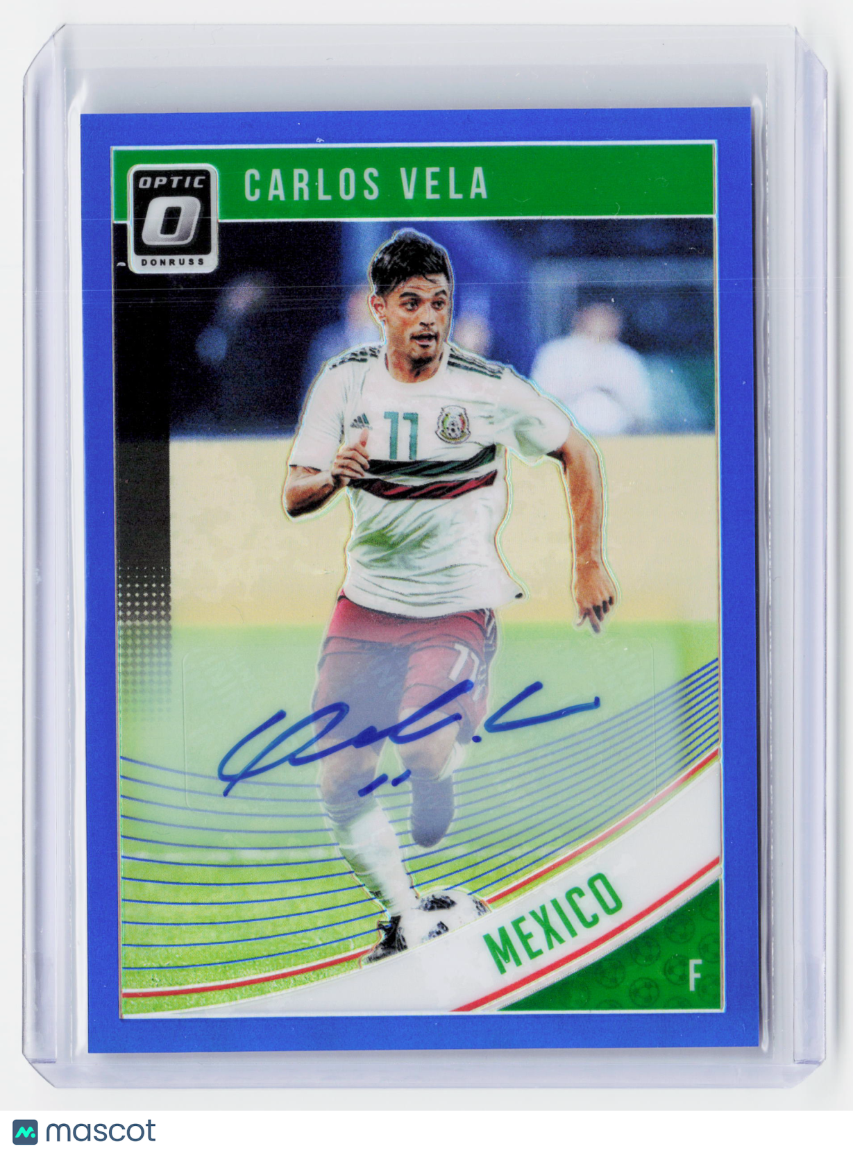 Panini 2019 Panini Donruss Optic Prizm Soccer—Carlos Vela #148 Blue 85/99—