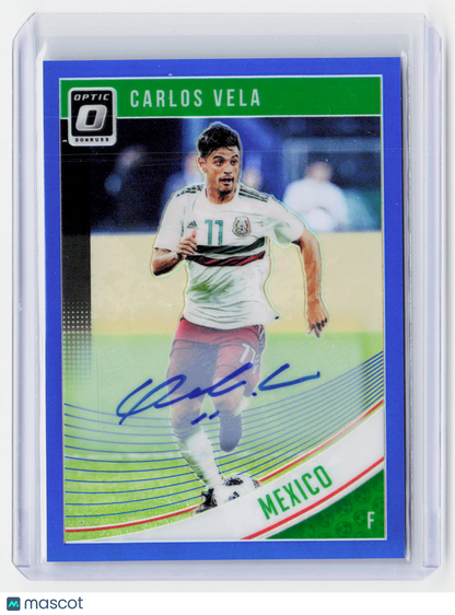 Panini 2019 Panini Donruss Optic Prizm Soccer—Carlos Vela #148 Blue 85/99—