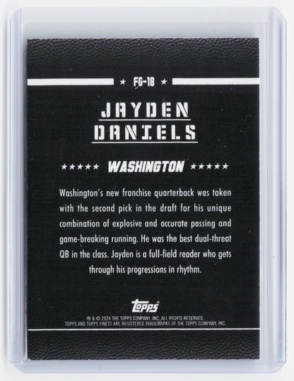 2024 Topps Finest Field Generals Football—Jayden Daniels #FG-18 RC