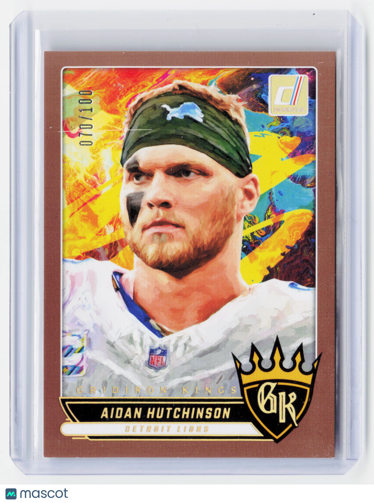 2025 Donruss Gridiron Kings Football—Aidan Hutchinson #GK-AHN Bronze 70/100