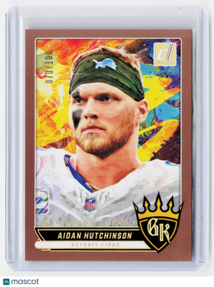 2025 Donruss Gridiron Kings Football—Aidan Hutchinson #GK-AHN Bronze 70/100