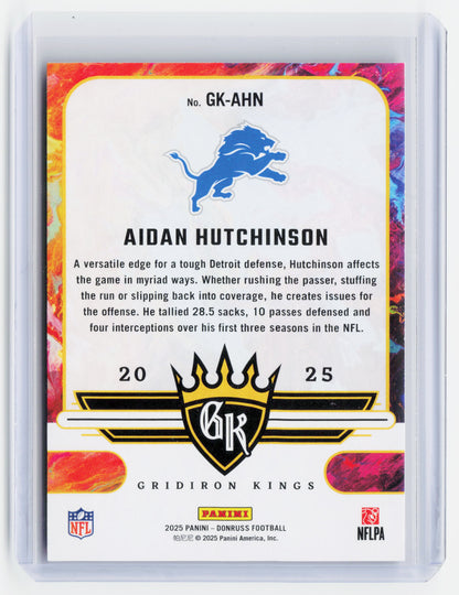 2025 Donruss Gridiron Kings Football—Aidan Hutchinson #GK-AHN Bronze 70/100