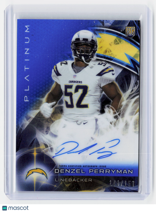 2015 Topps Platinum Football—Denzel Perryman #AR-DP Blue RC 148/150