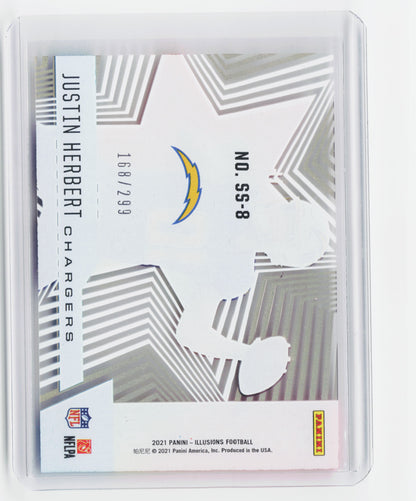 2021 Panini Illusions Shining Stars Football—Justin Herbert #SS-8 168/299