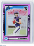 2024 Panini Donruss Optic Football—J.J. McCarthy #303 Pink Prizm