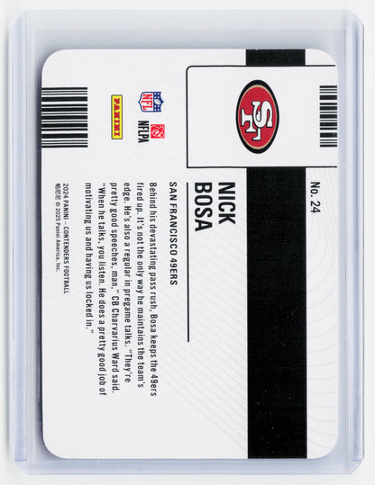 2025 Panini Contenders Football License to Dominate Football—Nick Bosa #24