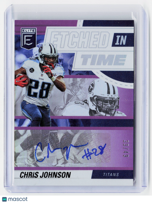 2022 Donruss Elite Etched in Time Signatures Football—Chris Johnson #ET-CJ 39/49