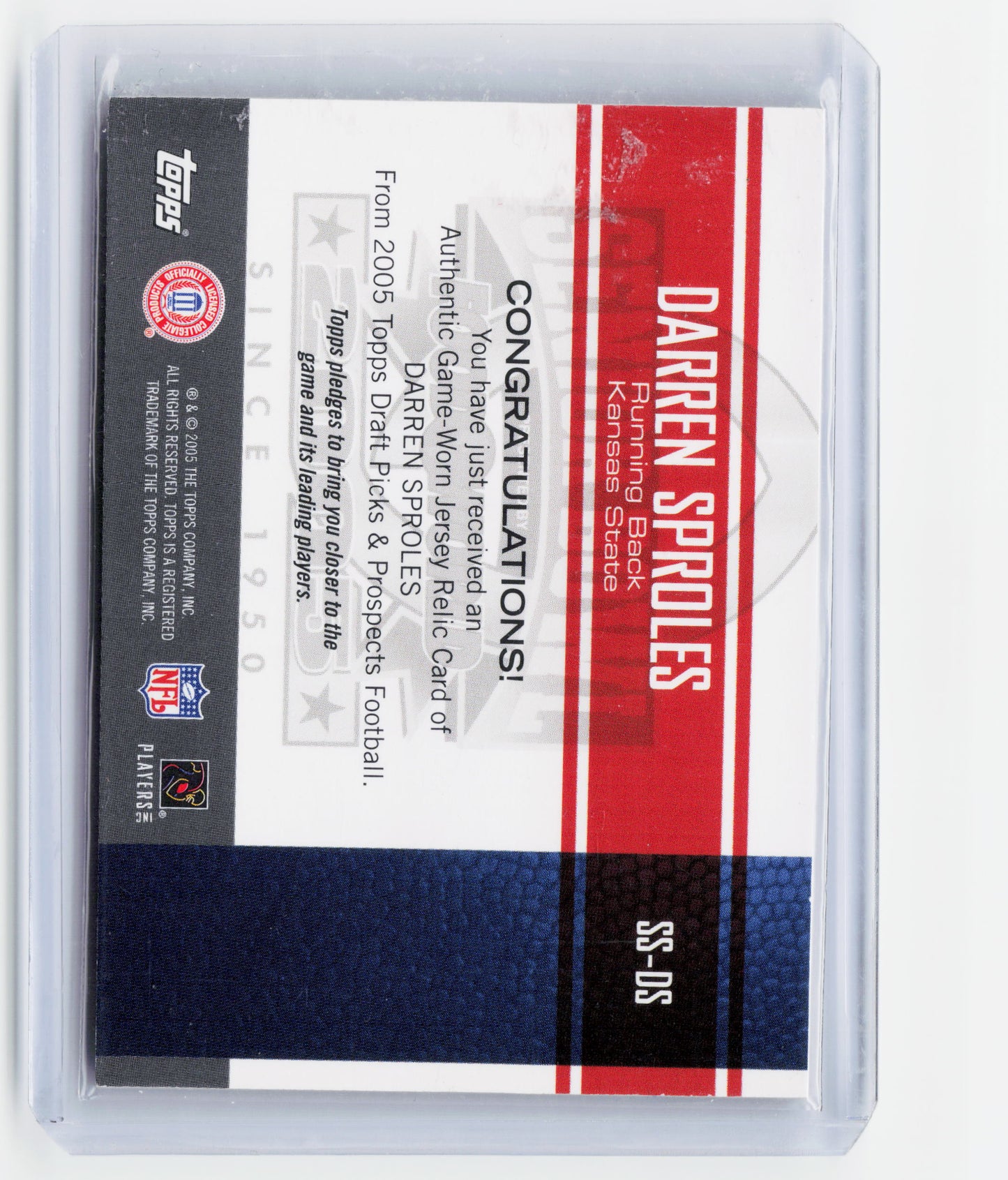 2005 Topps Draft Picks & Prospects Senior Standouts—Darren Sproles #SS-DS