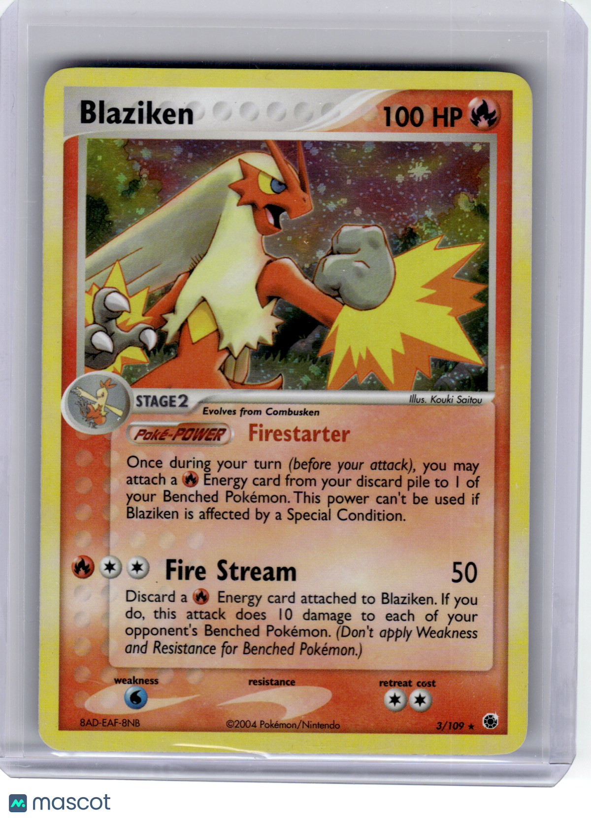 Pokemon—Blaziken 3/109 Ruby and Sapphire—Holo Rare Reverse Holo [Lightly Played]