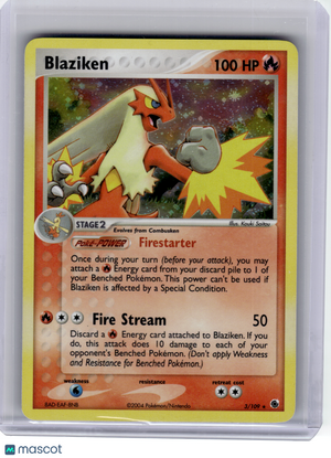 Pokemon—Blaziken 3/109 Ruby and Sapphire—Holo Rare Reverse Holo [Lightly Played]