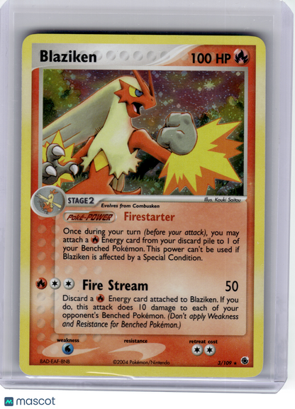 Pokemon—Blaziken 3/109 Ruby and Sapphire—Holo Rare Reverse Holo [Lightly Played]