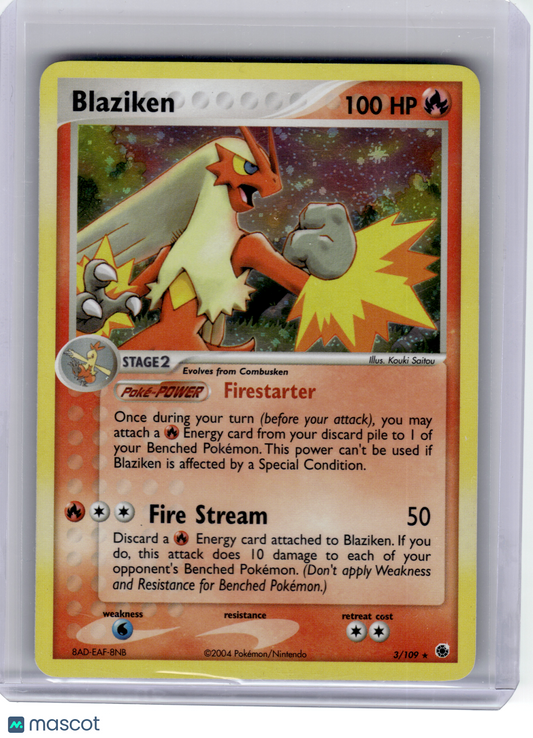 Pokemon—Blaziken 3/109 Ruby and Sapphire—Holo Rare Reverse Holo [Lightly Played]