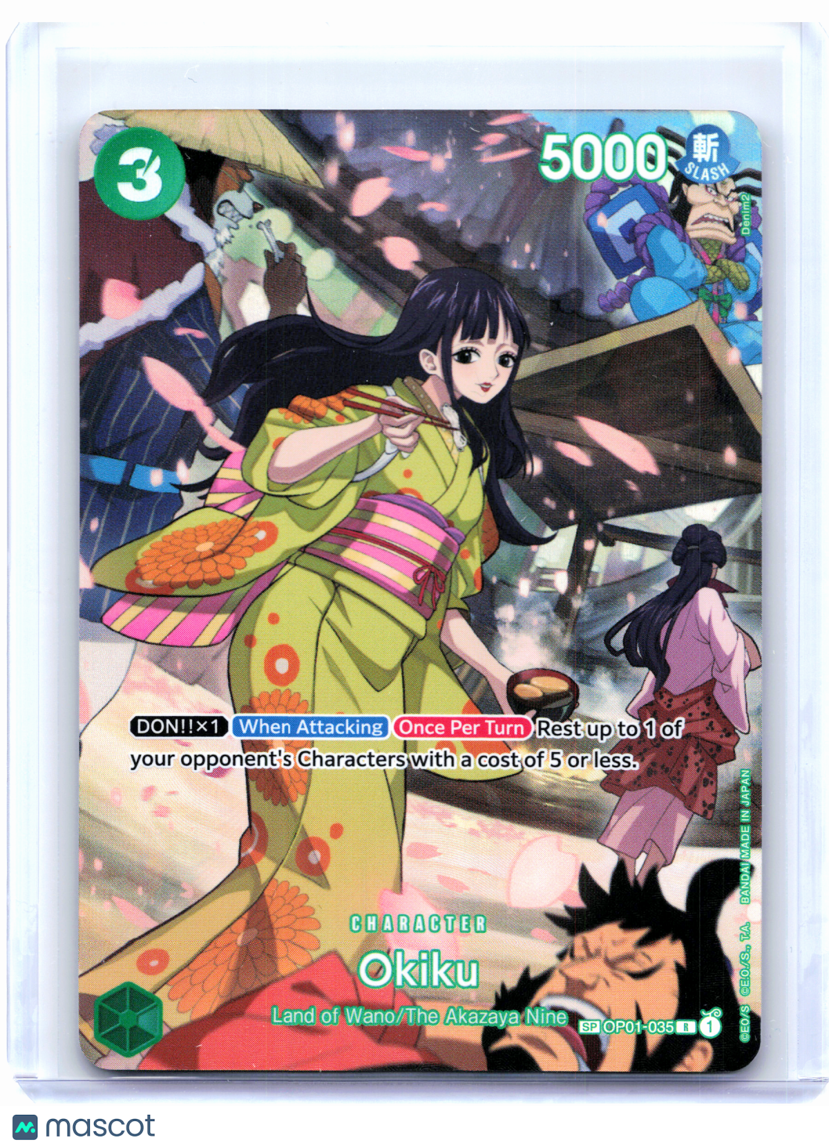 2024 One Piece Card Game—Okiku (SP) #OP01-035 500 Years in the Future—Rare Foil