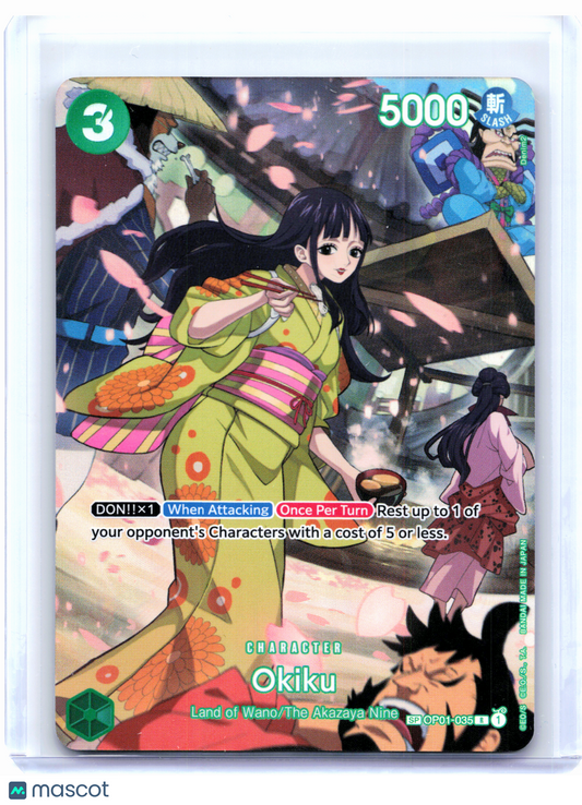 2024 One Piece Card Game—Okiku (SP) #OP01-035 500 Years in the Future—Rare Foil