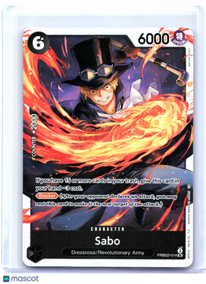 2025 One Piece Card Game—Sabo #PRB02-014 The Best Vol. 2—Super Rare Foil