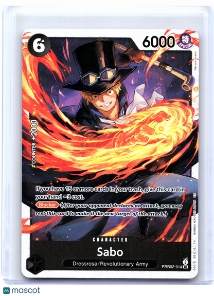 2025 One Piece Card Game—Sabo #PRB02-014 The Best Vol. 2—Super Rare Foil