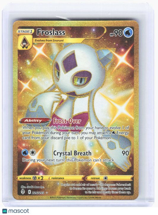 2021 Pokemon—Froslass #226 Evolving Skies—Secret Rare Holo