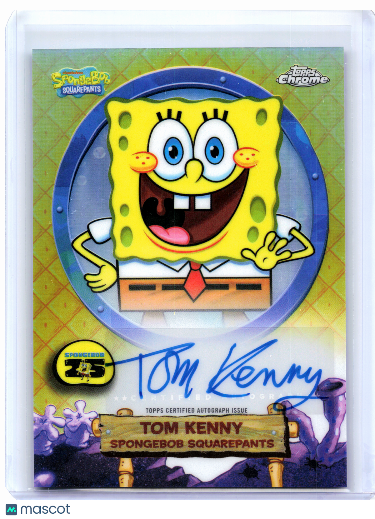 2025 Topps Chrome 25th Anniversary SpongeBob—Tom Kenny Autograph #SA-SB