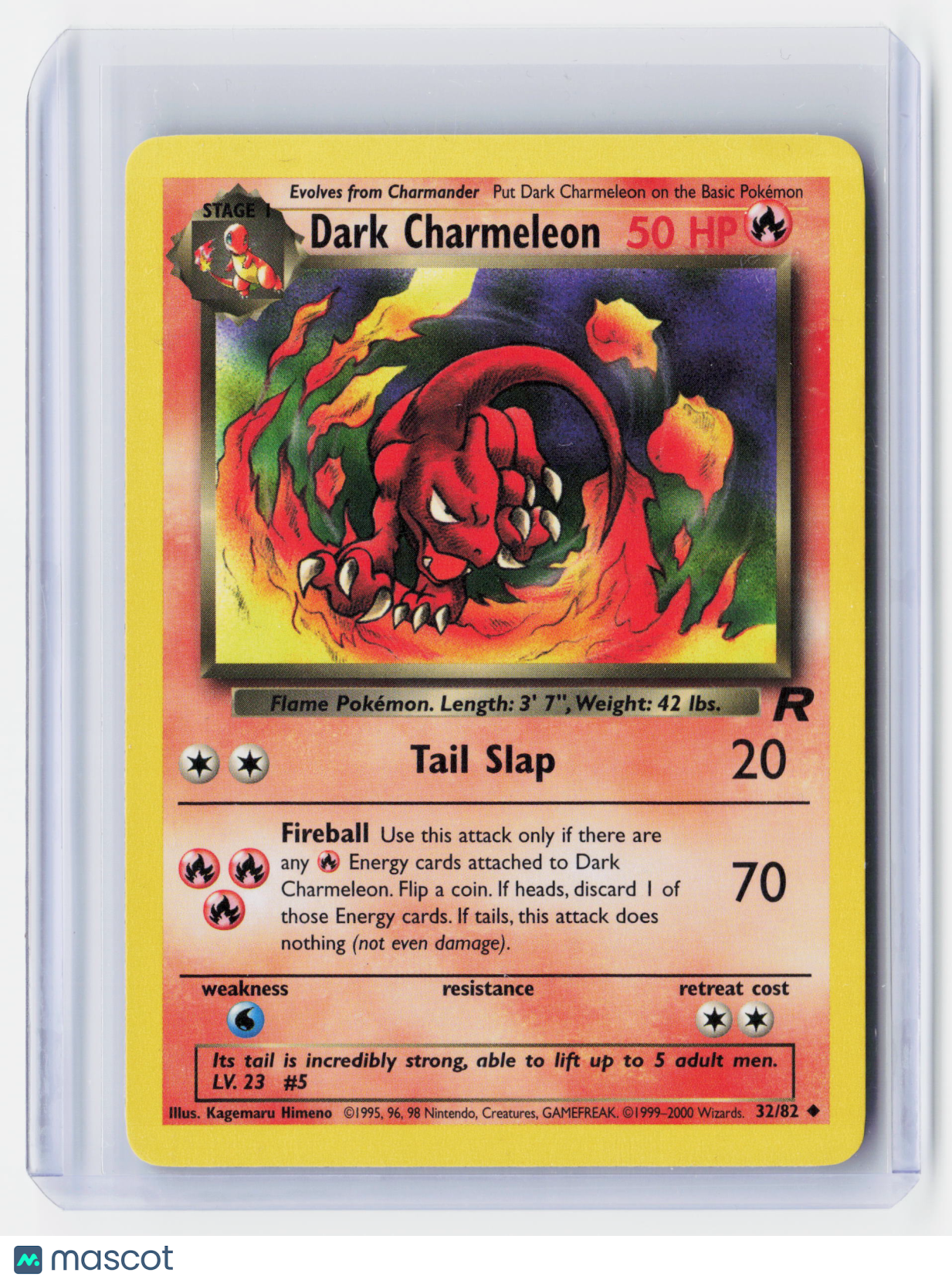 2000 Pokemon—Dark Charmeleon #32/82 Team Rocket—Uncommon Nonholo (LP)