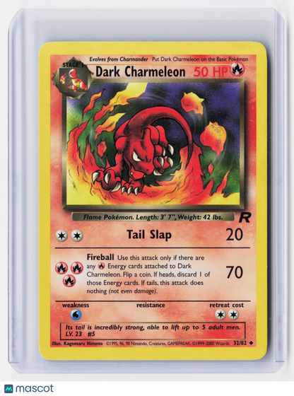 2000 Pokemon—Dark Charmeleon #32/82 Team Rocket—Uncommon Nonholo (LP)