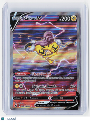 2023 Pokemon—Raikou V #GG41/GG70 Crown Zenith: Galarian Gallery—Ultra Rare Holo