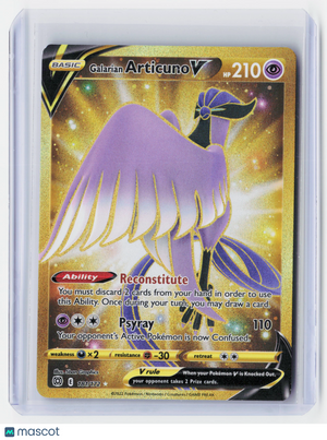 2022 Pokemon—Galarian Articuno V #181/172 Brilliant Stars—Secret Rare Holo