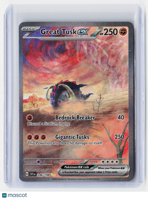 2023 Pokemon—Great Tusk ex #246/198 Scarlet & Violet Base Set—SIR Holo