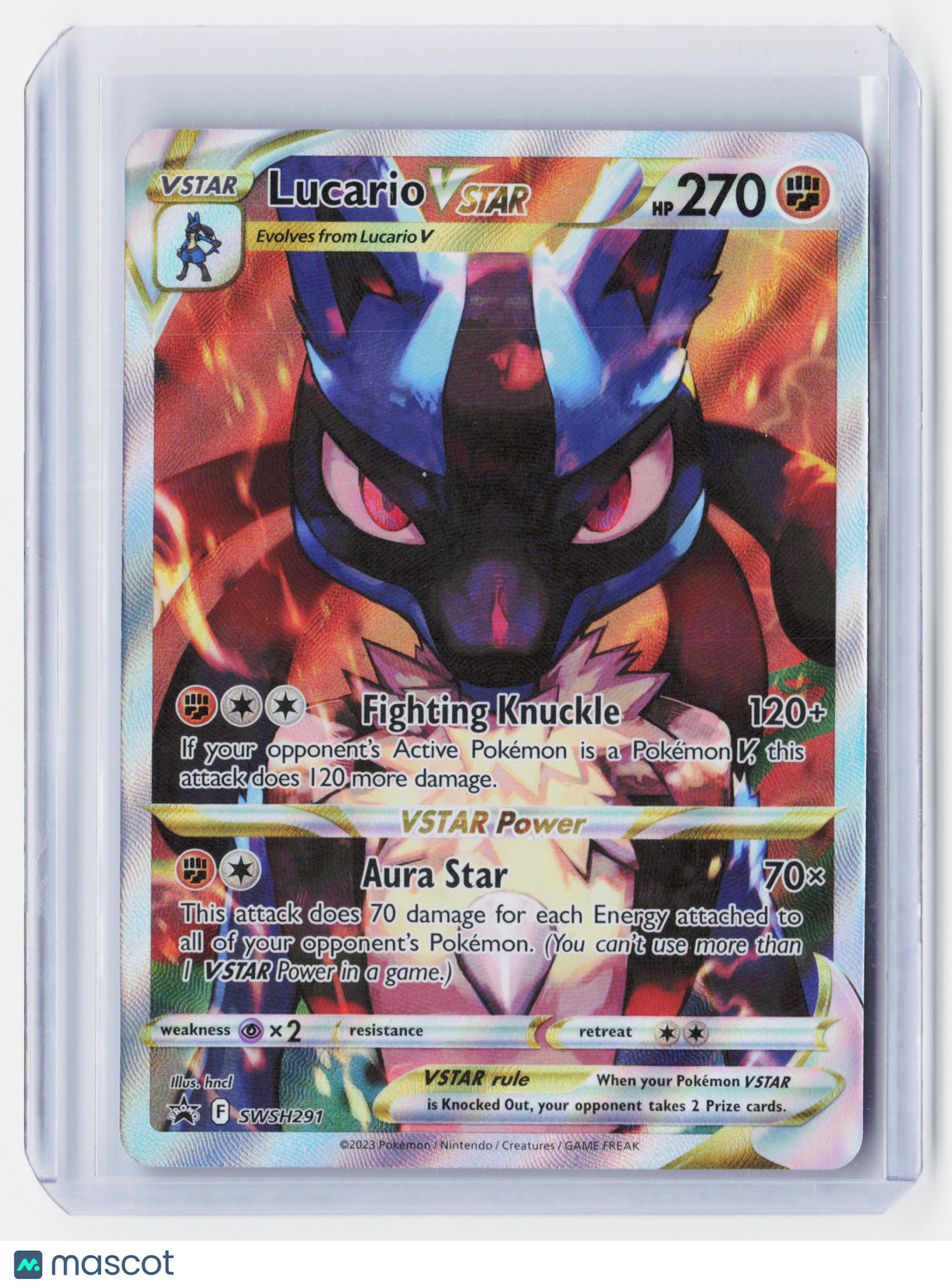 2023 Pokemon—Lucario VSTAR #SWSH291 Sword & Shield Promos—Black Star Promo Holo