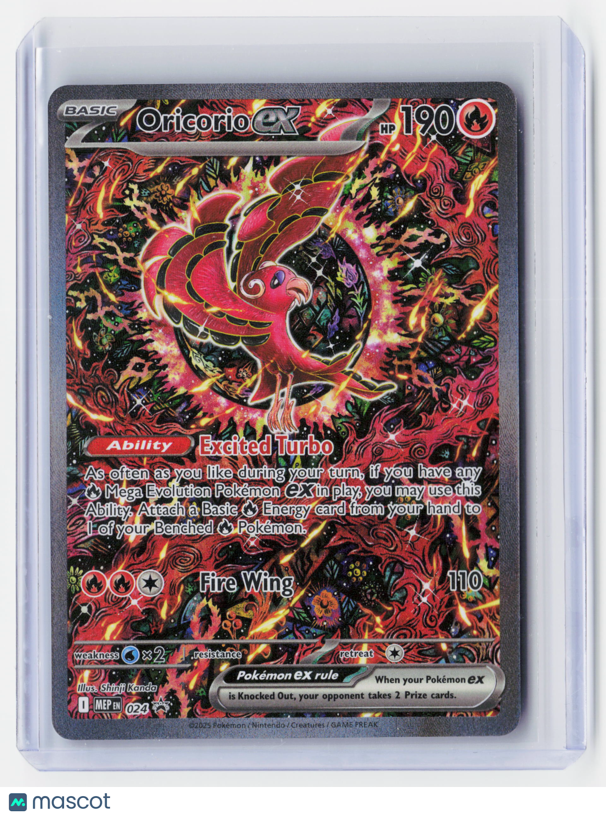 2025 Pokemon—Oricorio ex #024 Mega Evolution Promos—Black Star Promo Holo