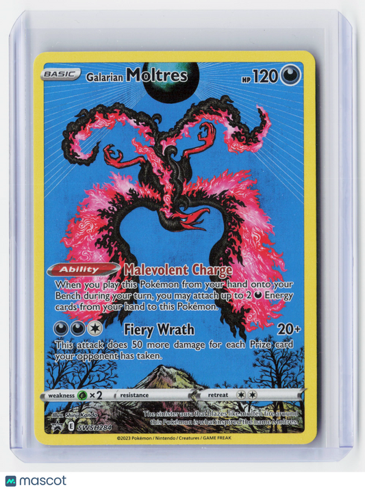 2023 Pokemon—Galarian Moltres #SWSH284 Crown Zenith—Black Star Promo Holo