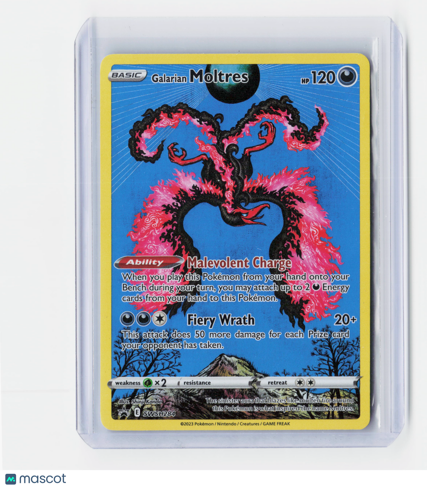 2023 Pokemon—Galarian Moltres #SWSH284 Crown Zenith—Black Star Promo Holo