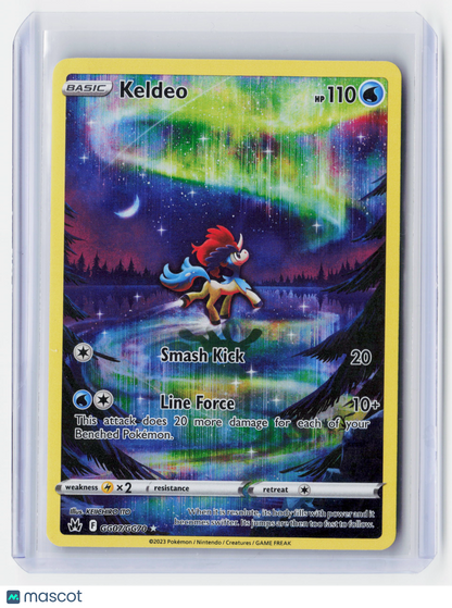 2023 Pokemon—Keldeo #GG07/GG70 Crown Zenith—Rare Holo