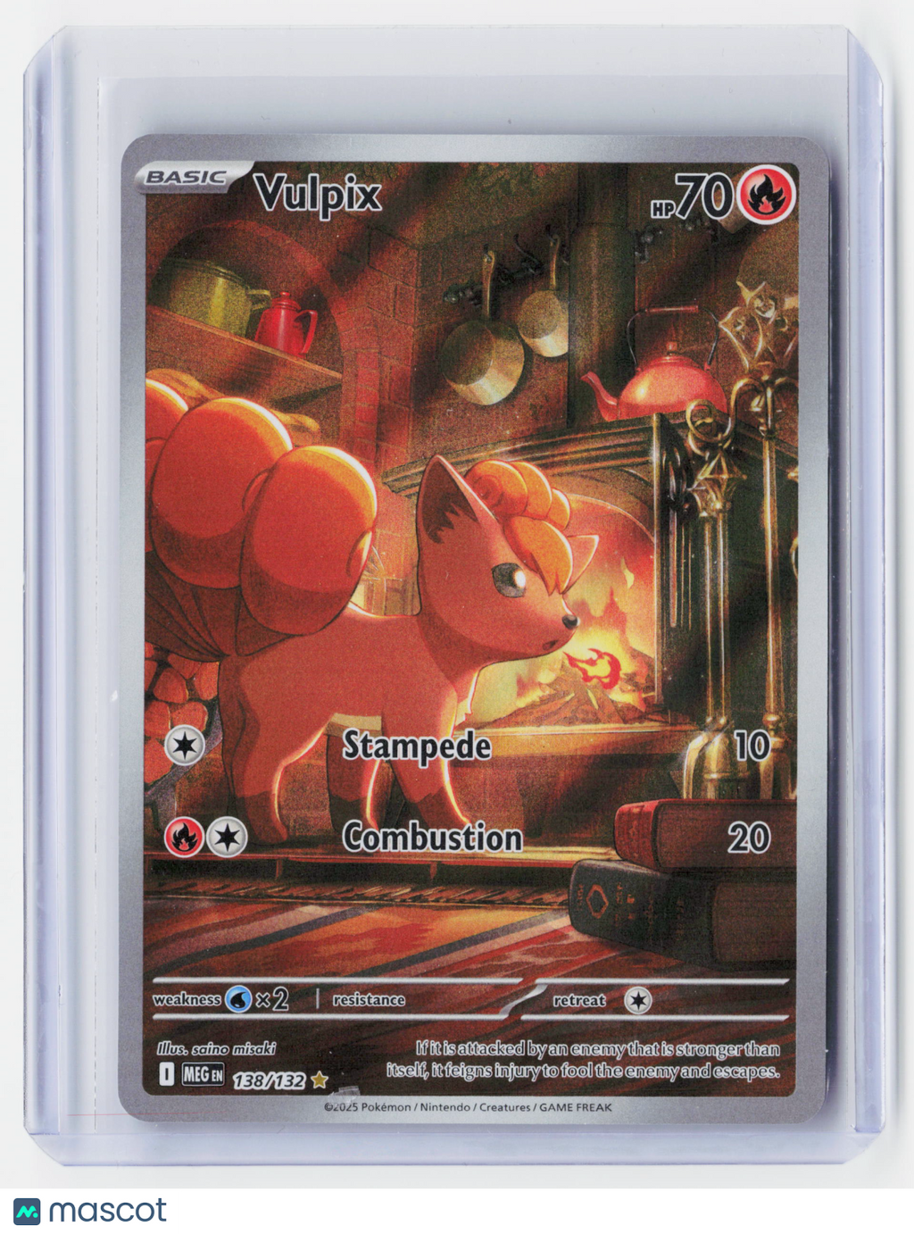 2025 Pokemon—Vulpix #138/132 Mega Evolution Base Set—Illustration Rare Foil