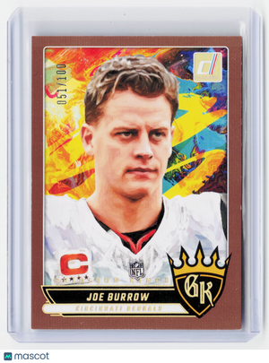 2025 Panini Donruss Gridiron Kings Football—Joe Burrow #GK-JBW Bronze 051/100