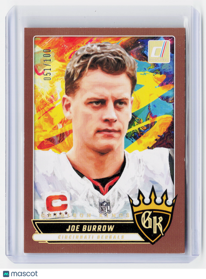 2025 Panini Donruss Gridiron Kings Football—Joe Burrow #GK-JBW Bronze 051/100