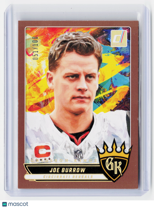 2025 Panini Donruss Gridiron Kings Football—Joe Burrow #GK-JBW Bronze 051/100