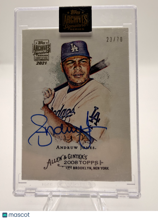 2008 Topps Archives Signature Series—Andruw Jones #38 Certified Autograph 23/70