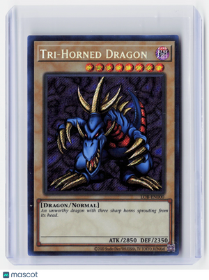 2020 YuGiOh!—Tri-Horned Dragon #LOB-EN000 (25th Anniversary Ed)—Secret Rare Holo
