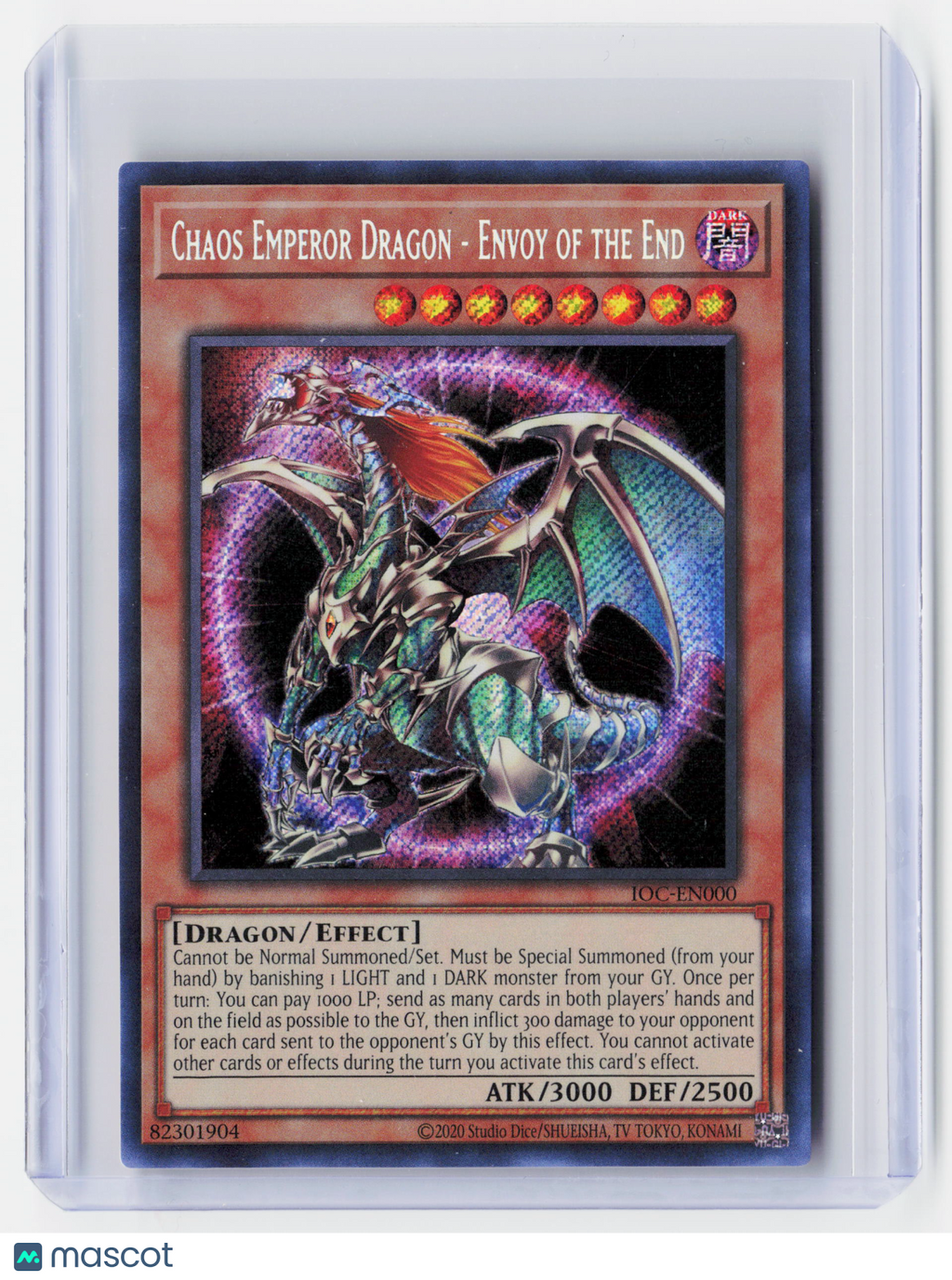 2020 YuGiOh!—Chaos Emperor Dragon - Envoy of...#IOC-EN000 (25th Ann. Ed)—SR Holo