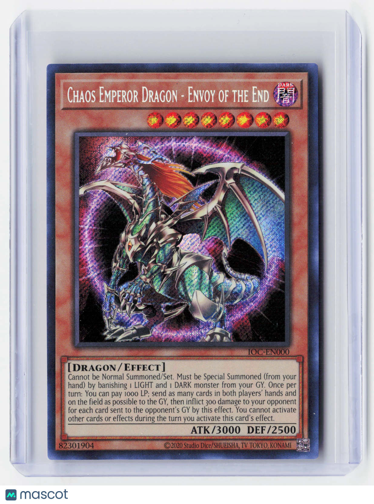 2020 YuGiOh!—Chaos Emperor Dragon - Envoy of...#IOC-EN000 (25th Ann. Ed)—SR Holo
