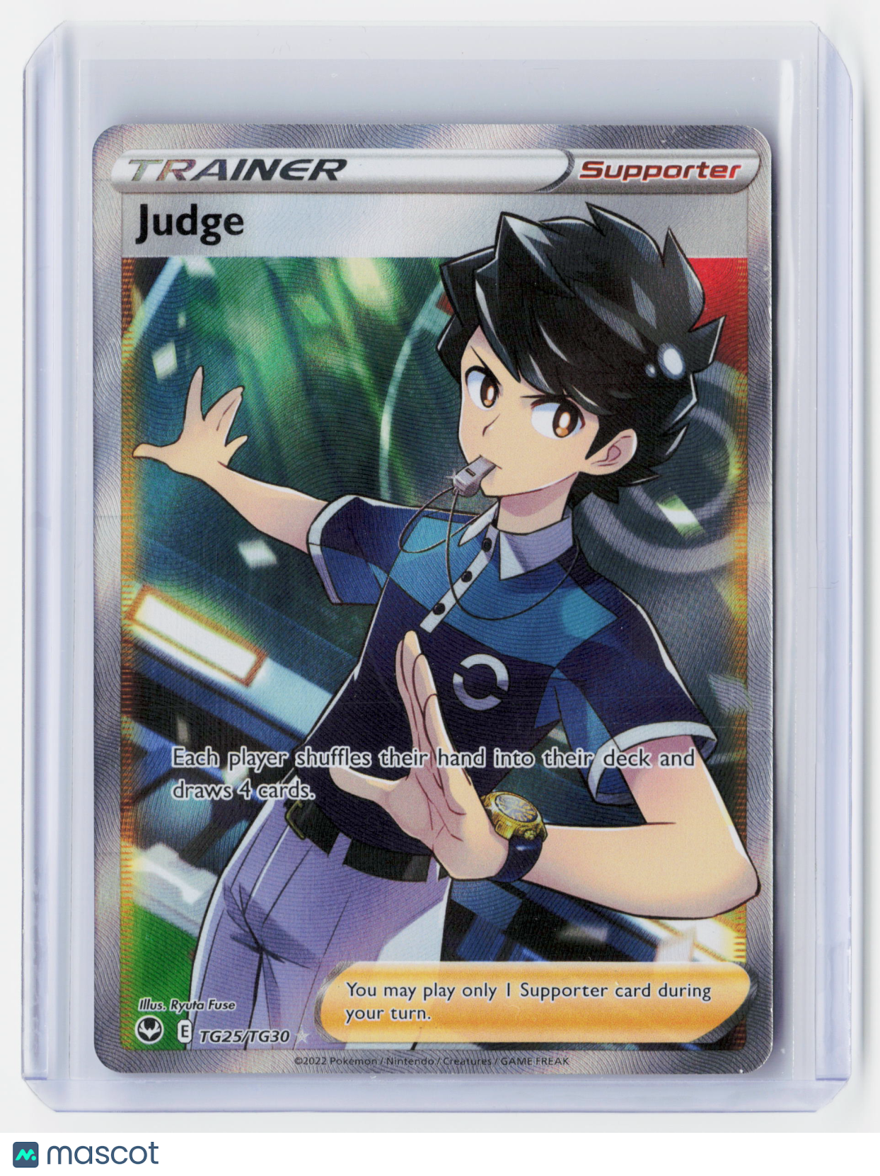 2022 Pokemon—Judge #TG25/TG30 Silver Tempest Trainer Gallery—Ultra Rare Holo