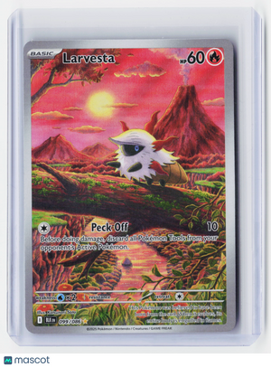 2025 Pokemon—Larvesta #99/86 Scarlet & Violet Black Bolt—Secret Rare Holo