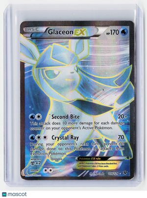 2016 Pokemon—Glaceon EX (Full Art) #116/124 Fates Collide—UR Holo [Damaged]
