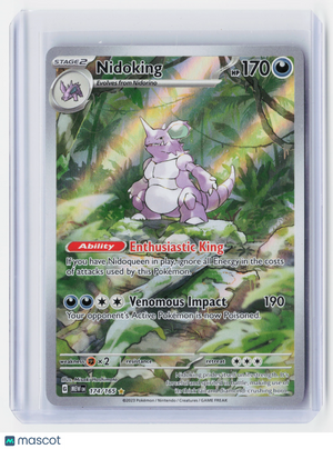 2023 Pokemon—Nidoking #174/165 Scarlet & Violet 151—Secret Rare Holo