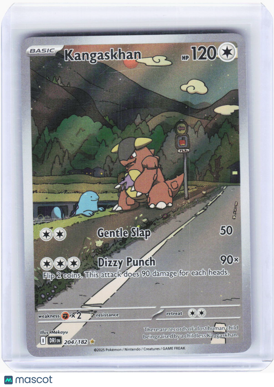 2025 Pokemon—Kangaskhan #204/182 Destined Rivals—Illustration Rare Foil