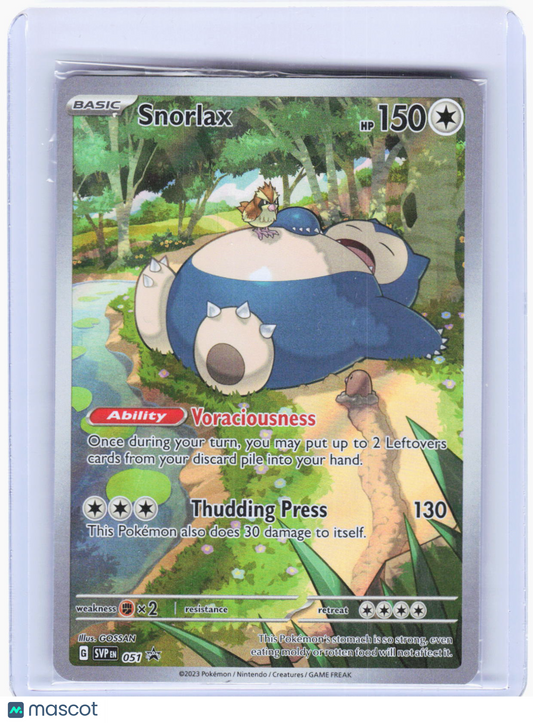 2023 Pokemon—Snorlax #SVP EN 051 Scarlet & Violet Promo Cards—BSP Foil (Sealed)